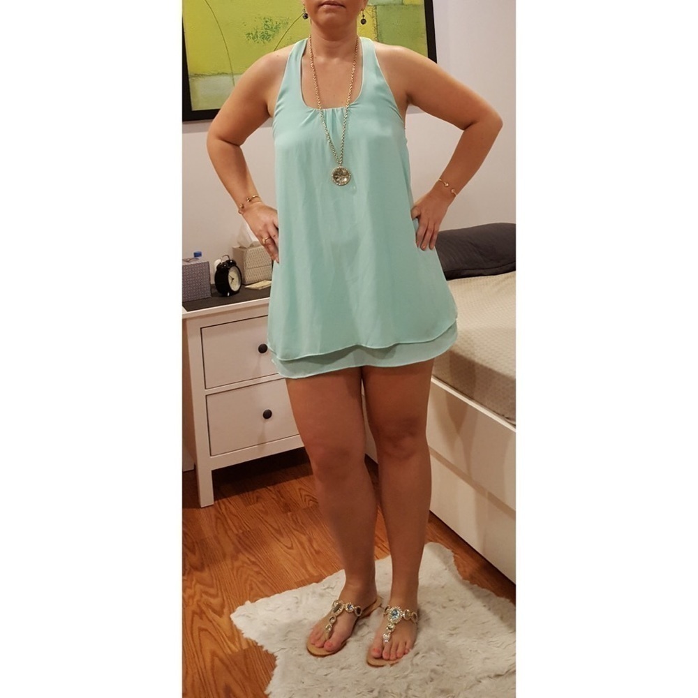💕LUCY LOVE💕 Teal Bow Back Dress